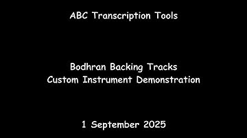 ABC Transcription Tools - Bodhran Backing Tracks Custom Instrument Demonstration