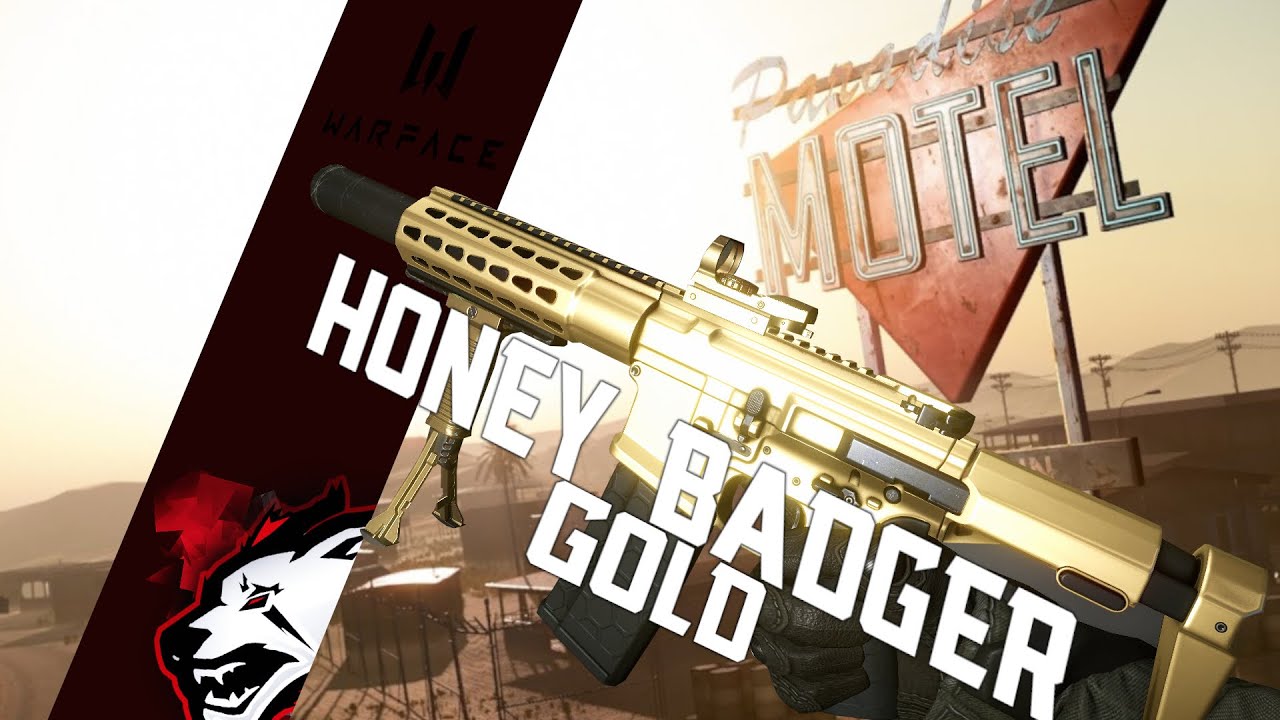 Warface Gold Honey Badger - Silenced SMG