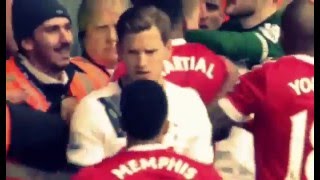 Memphis Depay fight vs Tottenham's Kyle Walker