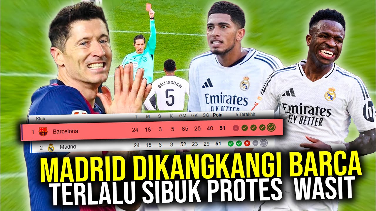 LENGSER DARI PUNCAK LA LIGA AKIBAT TERLALU SIBUK PROTES KE WASIT REAL MADRID DIKANGKANGI BARCELONA!