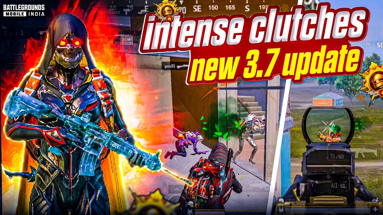 Intense clutches new 3.7 update 🤯 | BGMI PUBG MOBILE - YouTube