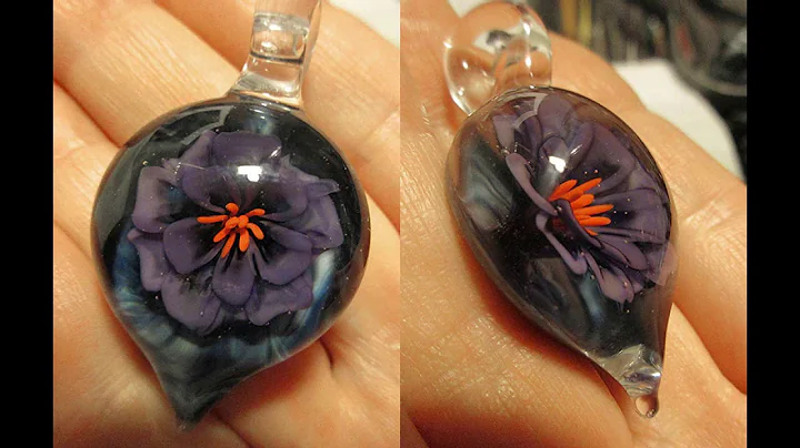 Flower Implosion Pendant Soft Glass Lampwork tutor...