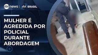 PM é investigado por agressão a mulher em São Vicente, no litoral de SP | #SBTBrasil