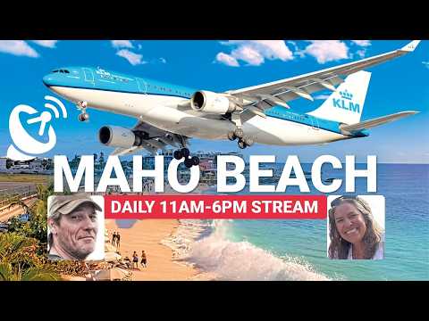 ✈️ LIVE July 22 | Maho Beach Plane Spotting | SXM Airport St. Maarten (with ATC)