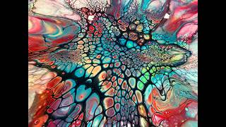Spinning Cradle Board Bloom~The Most Satisfying Pour Ever~Acrylic Pouring~374