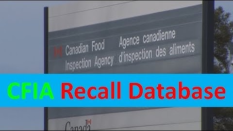 CFIA Recall Database