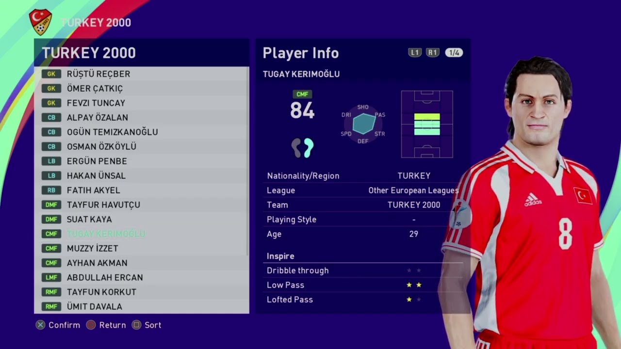 TURKEY 2000  - EURO 2000 BELGIUM/HOLLAND - GROUP B - PES 2021 PS4