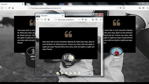 Responsive Team Page[ using Carousel]