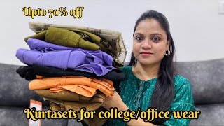 💕kurtaset haul || kurtasets for college/office wear || 👌🏻quality || upto 70% off || don’t miss💕 screenshot 4