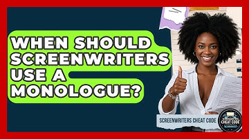 When Should Screenwriters Use A Monologue? - Screenwriter