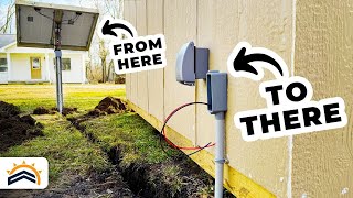 How To Trench From Ground Mount Solar To Shed
