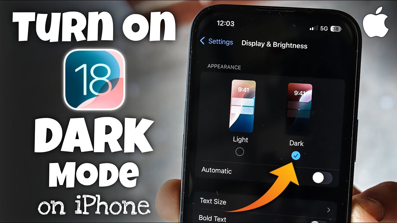 How to Turn On Dark Mode on iPhone iOS 18 - YouTube