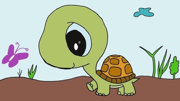 Vẽ con rùa - Hướng dẫn vẽ con rùa đơn giản - How to draw a turtle