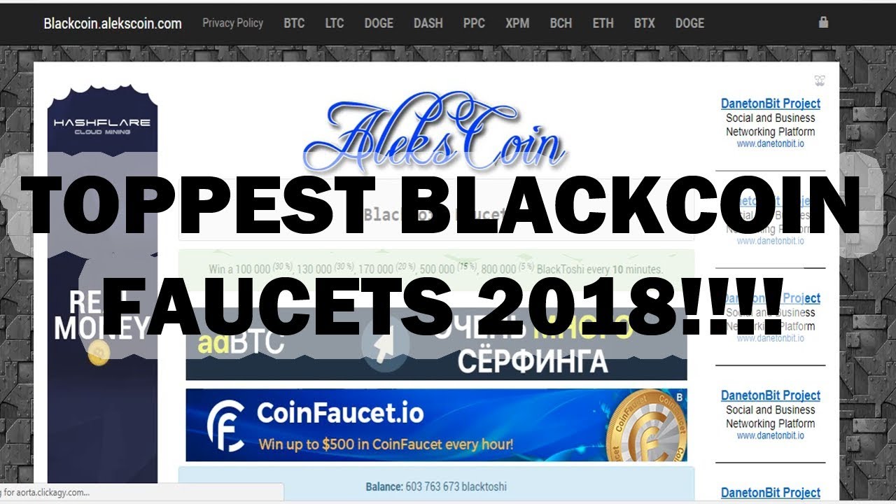 TOP HIGHEST PAYING BLACKCOIN FAUCETS OF ALL TIME | WORLDS TOPPEST |2018|