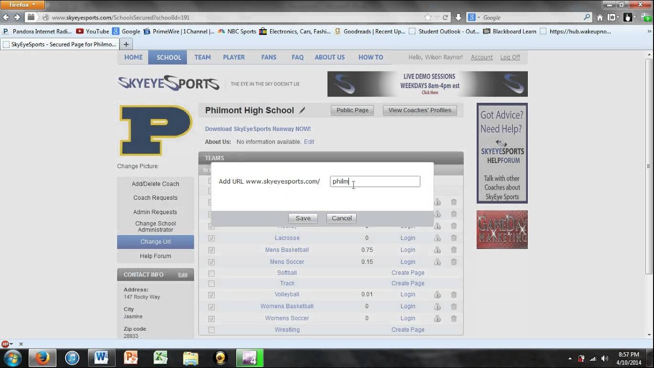 SkyEye Sports: Coach/Admin Features