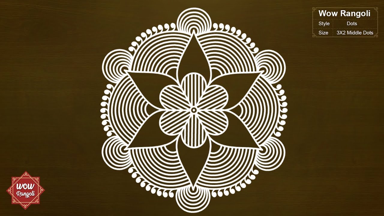 Flower Padi Kolam  || Pongal Kolam || Flower-Sankranthi Muggulu || Wow Rangoli