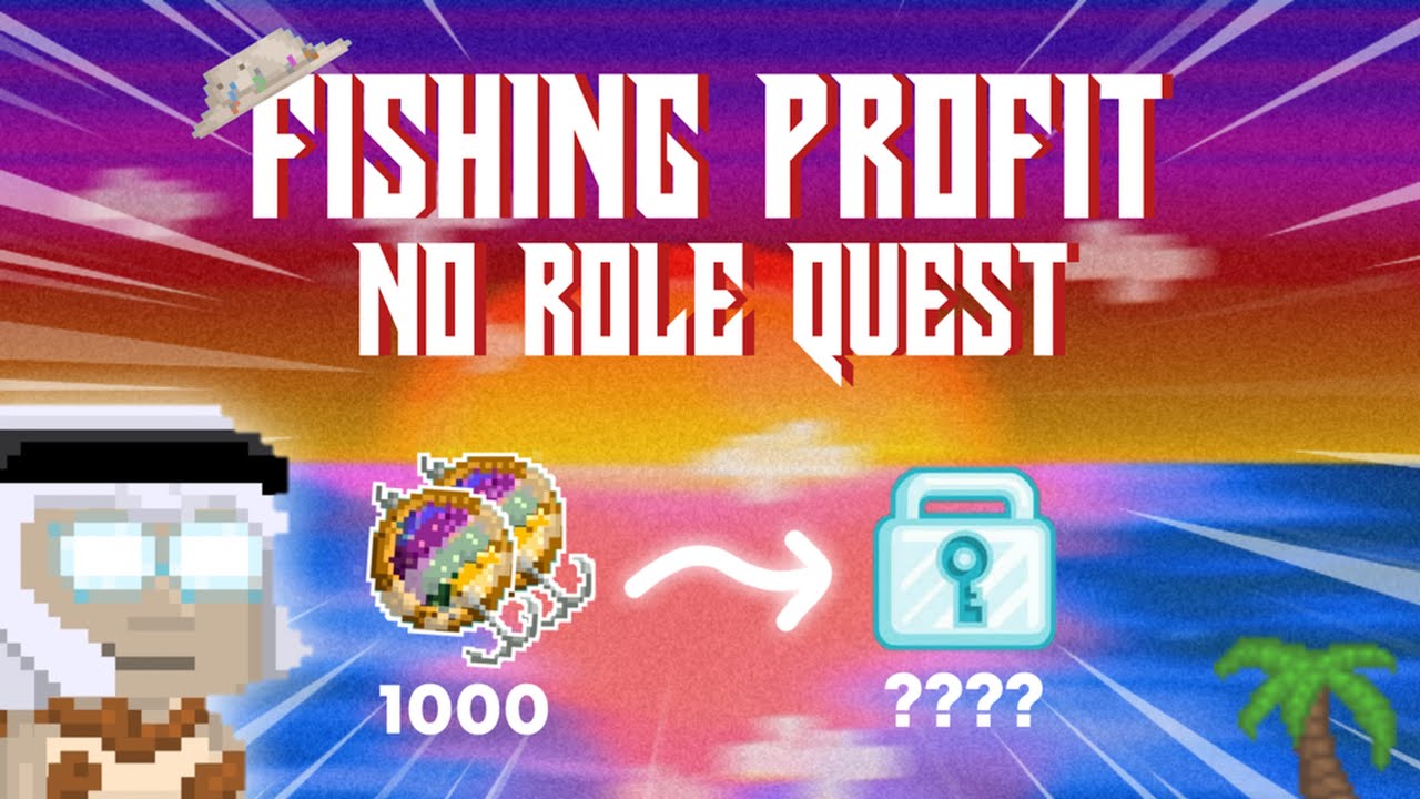 PROFIT FISHING NO ROLE (LEVEL 0) MENGGUNAKAN 1K MEGA PELLET BAIT | GROWTOPIA 2024
