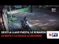 Dejó la llave puesta, le robaron su moto y la policía la recuperó