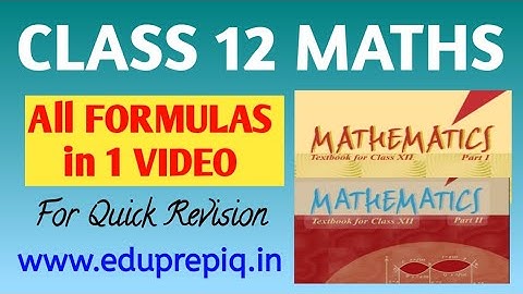 Class 12 Maths Formulas in one Video || All Chapters Formula Sheet || CIass 12 Board Exam 2025-26