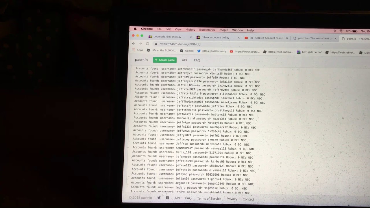 Roblox Account Dump New Accounts Everyday 2007 2013 Accounts Youtube - roblox account dumps 2018