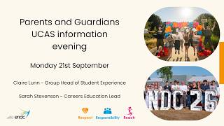 Parents and Guardians UCAS Information Evening