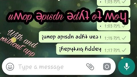 how to type upside down - without any app