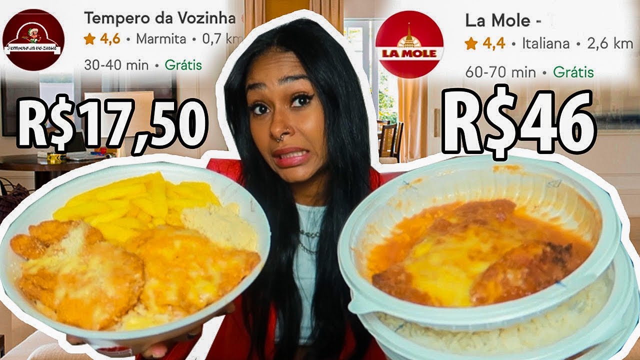 TESTEI A PARMEGIANA MAIS CARA E MAIS BARATA DO APLICATIVO