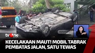 Pengemudi Mobil Tewas Mengenaskan usai Tabrak Pembatas Jalan | Kabar Pagi tvOne