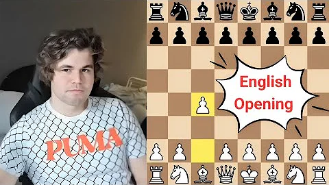 Carlsen destroys his opponent with the English Opening