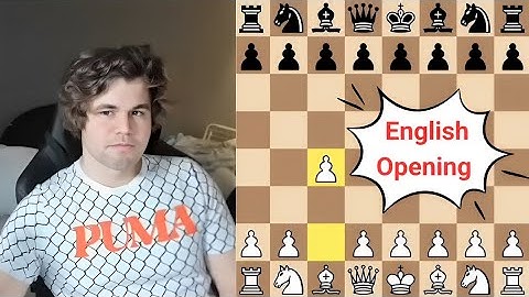 Carlsen destroys his opponent with the English Opening