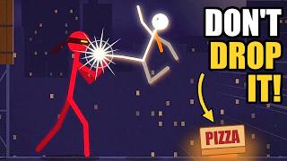 ROOFTOP RUN | Stickman vs Ninjas Rooftop Fight (Stick Figure Animation) screenshot 4