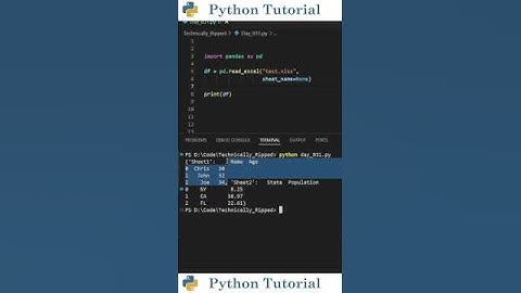 Read Multiple Excel Sheets With Pandas | Python Tutorial