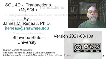 SQL4D Transactions