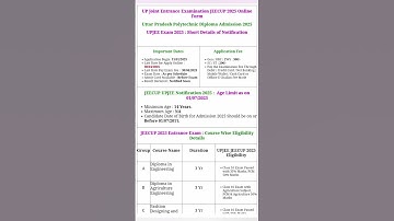 Up Polytechnic Form Date Out 🔥| 15/01/2025 से Form भरना शुरू | Jeecup Online Form 2025 Full Details