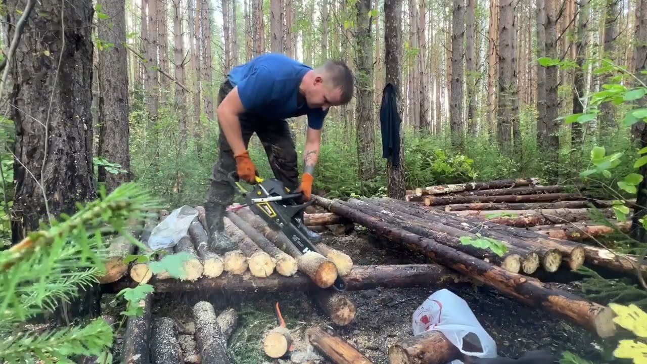 BUILDING A SHELTER FOR SURVIVAL. I HAVE COLLECTED FLOORING AND BUILDING MATERIALS.