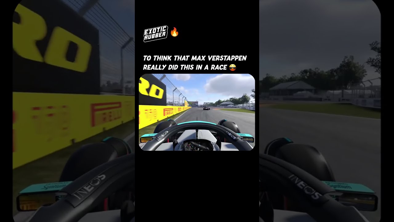 When Max Verstappen Did This In A Race