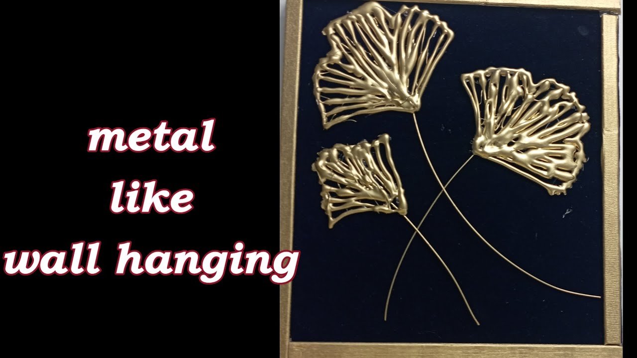 how to make metal like hanging /metal wall hanging ,glue gun hack/easy