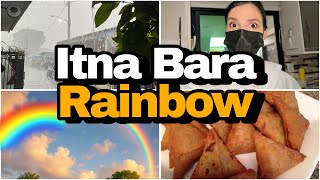 BARISH K BAD RAINBOW🌈😍 | Itna Bara Rainbow | Barish Or Samosa | Ayesha