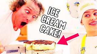 SURPRISING PAPA WITH ICE CREAM CAKE (2 Layers Home Made)