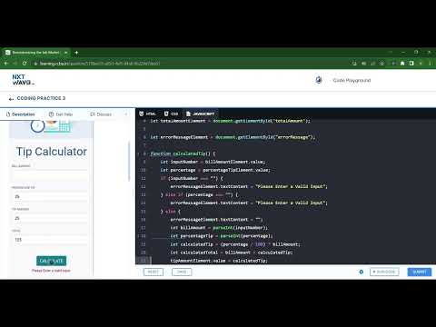 Tip Calculator | Coding Practice 3 | Introduction to JS & Variables | NxtWave | ccbp 4.o