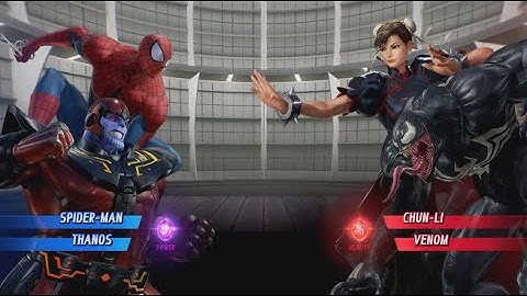 Spider-man and Thanos vs Chun-Li and Venom - MARVEL VS. CAPCOM: INFINITE