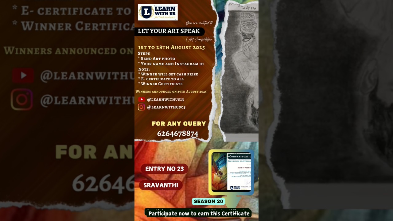 Let Your Art Speak | Art Competition 2025 | Win Cash & Certificate 