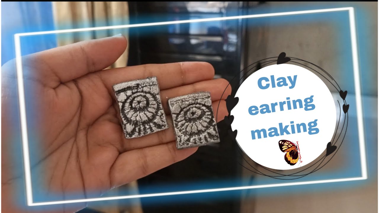How to make earring with clayclay earring makinghow to make clay