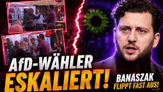 AfD Wähler ESKALIERT auf Grünen Veranstaltung Felix Banaszak flippt fast aus