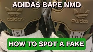 adidas x bape nmd real vs fake