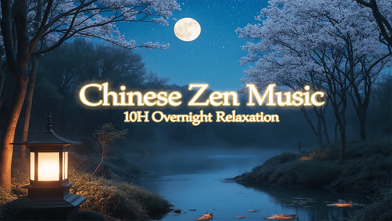 Chinese Zen Music 🌙 | 10H Overnight Guzheng & Bamboo Flute for Sleep ...