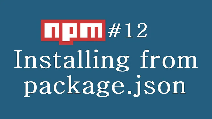 NPM Tutorial for Beginners - 12 - Installing From Package JSON (Hindi/Urdu)