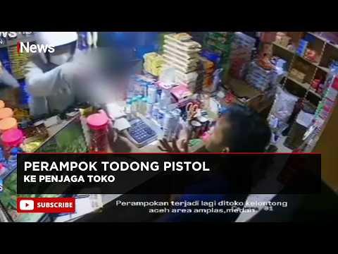 Perampok Todongkan Pistol ke Penjaga Toko Kelontong, Aksinya Terekam CCTV