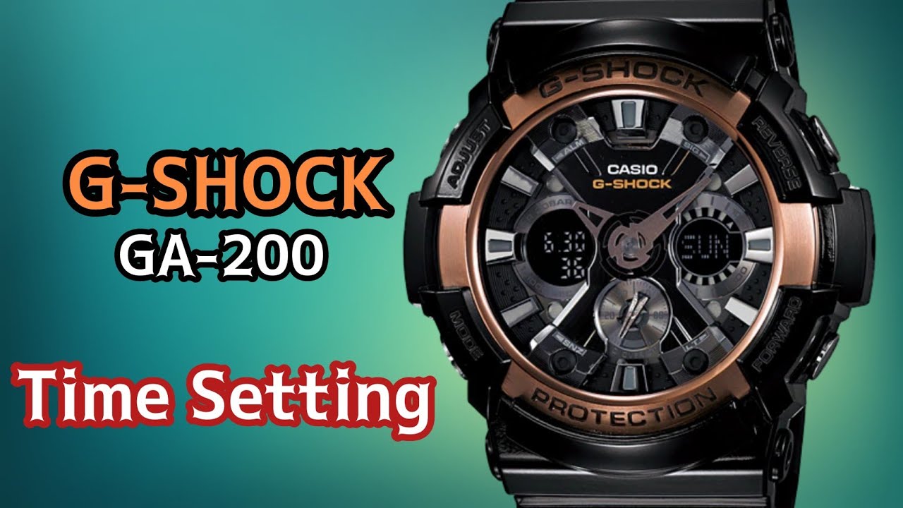 How To Setting Time G-SHOCK GA-200 GA-201 Digital Watch