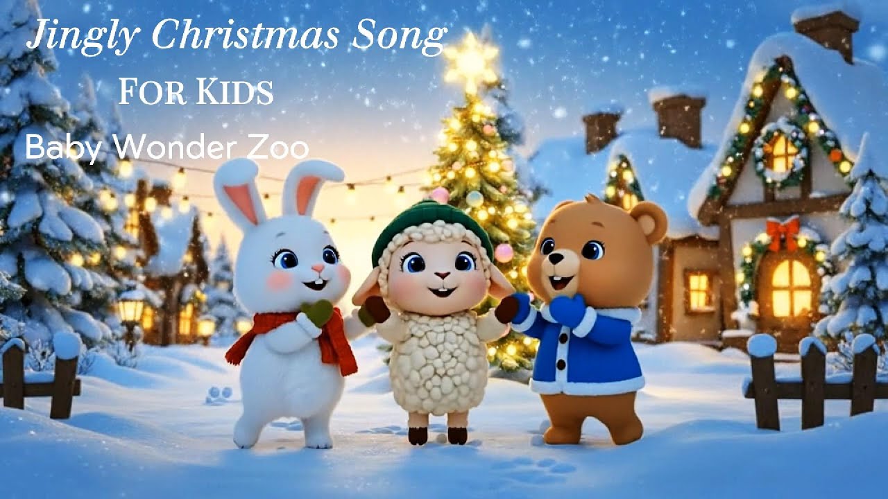 Снежные лапки звенят | Рождественские песни для детей | Зоопарк Baby Wonder